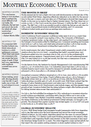 monthly economic update PDF
