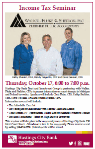 income tax seminar information flyer