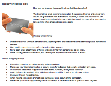 online holiday shopping tips
